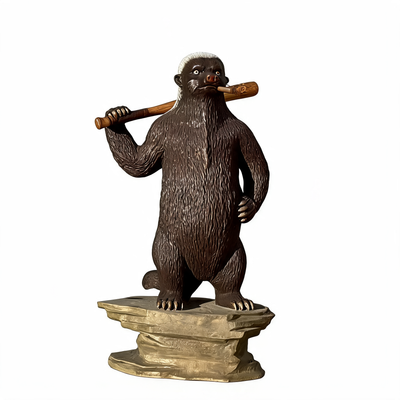 Human Form Honey Badger Lifelike Resin Sculpture Figure