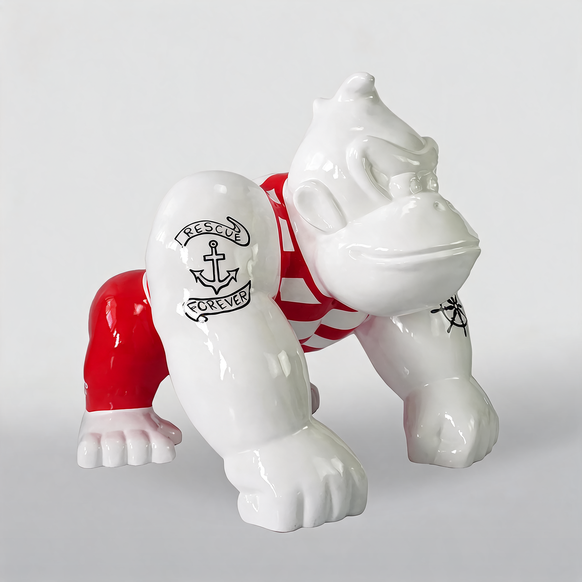 Resin Fiberglass Animal Sculpture Gorilla Pop Art Statue