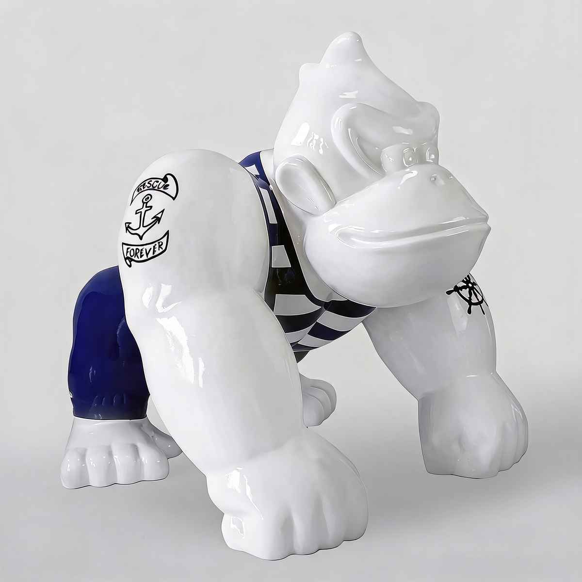 Resin Fiberglass Animal Sculpture Gorilla Pop Art Statue
