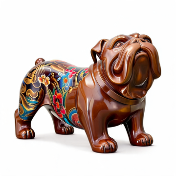 Resin Lifelike Abstract Art Bulldog Doodle Dog Sculpture