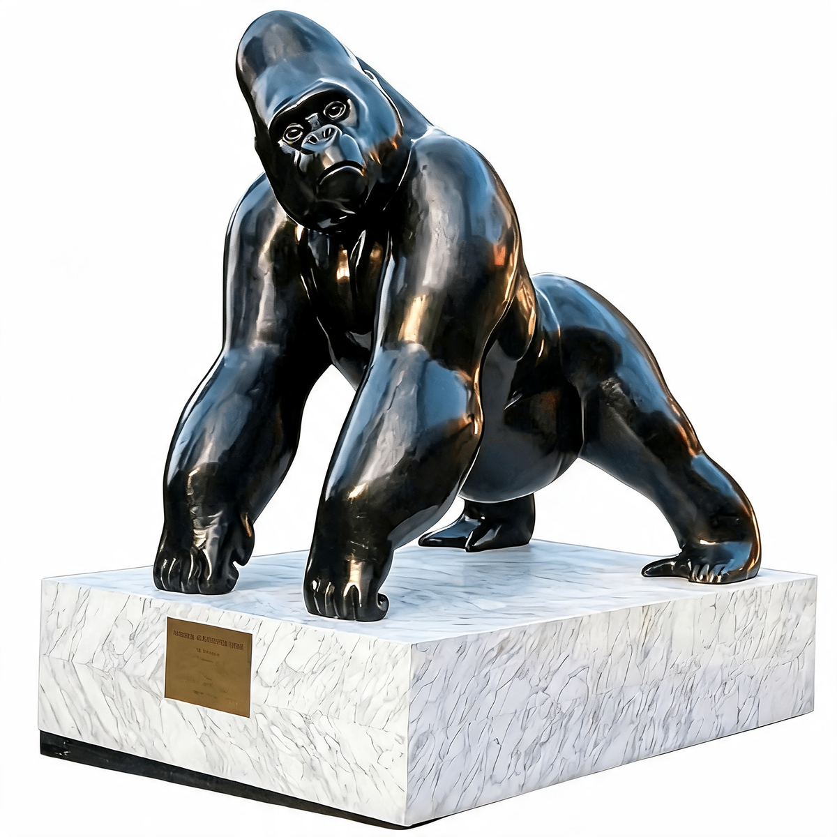 Hand Cast Life Size Bronze Gorilla Statue Large Figure