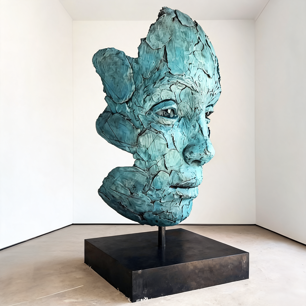 Modern Bronze Female Facial Sculptures for Public Art