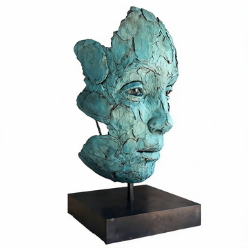 Modern Bronze Female Facial Sculptures for Public Art