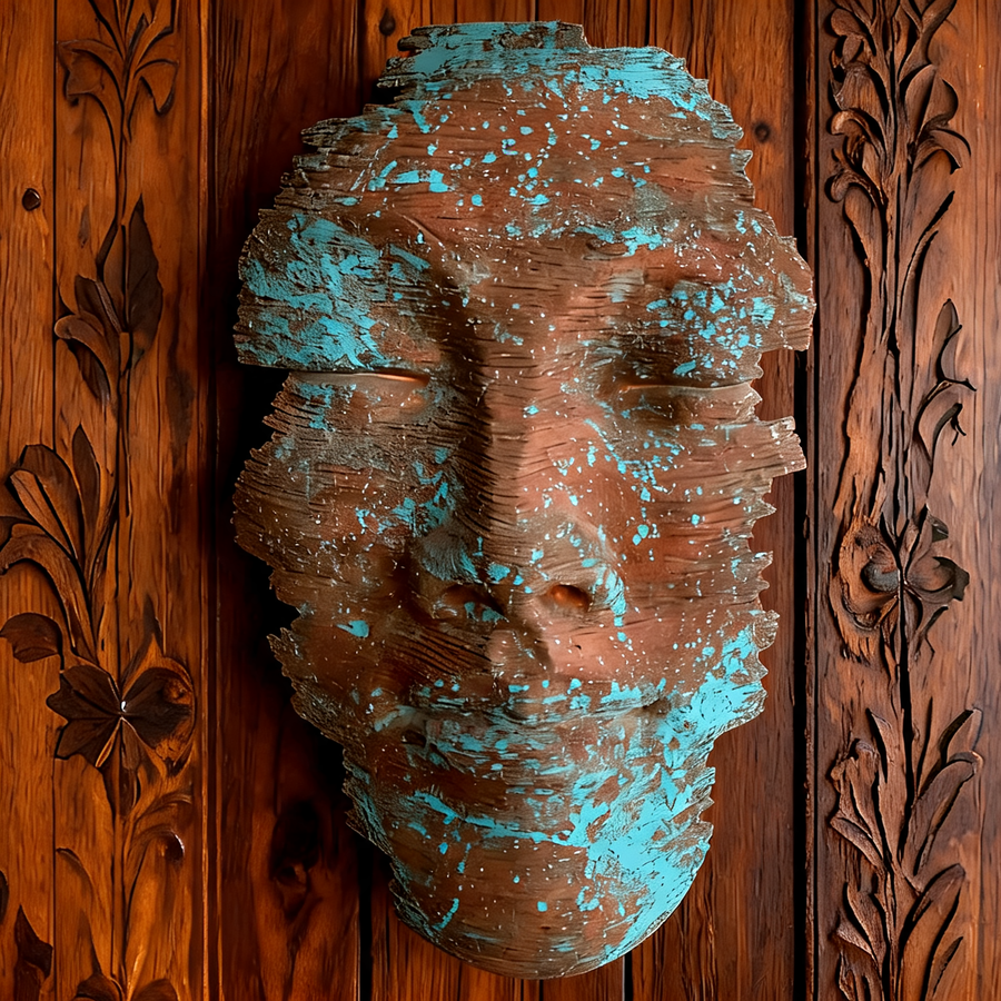 Cast Metal Bronze Facial Statues for Spa Decoration