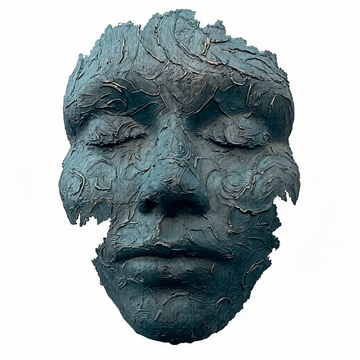 Large Bronze Abstract Female Facial Art Sculpture Statue