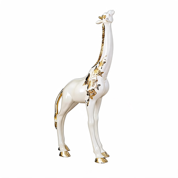 Animal Decoration Resin Giraffe Sculpture in Rose Gold