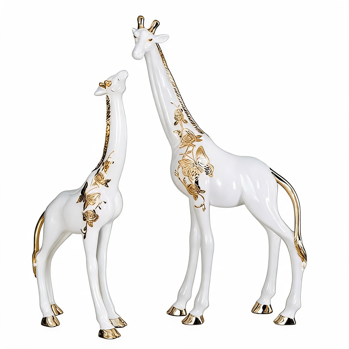 Animal Decoration Resin Giraffe Sculpture in Rose Gold