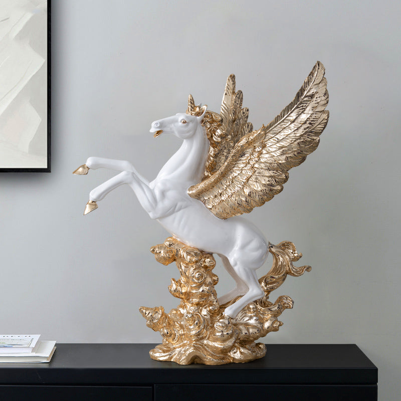 Home Decoration Resin Crafts Flying Horse Statue Sculpture