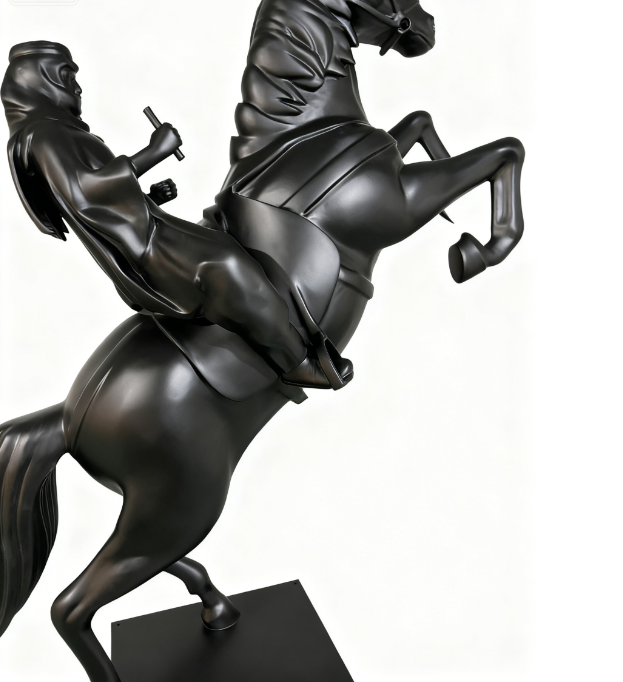 Human and Horse Fiberglass Floor Sculpture-Decorative Statue-OVERSCALE ART