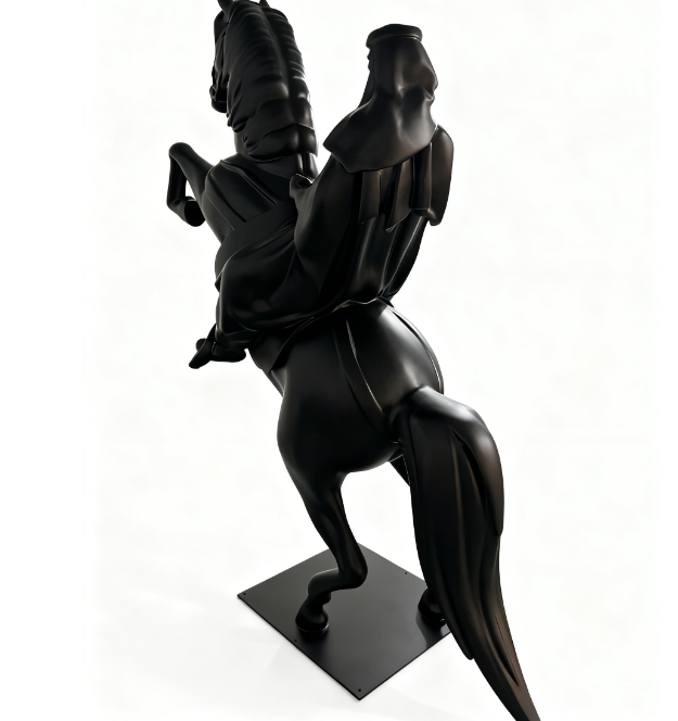 Human and Horse Fiberglass Floor Sculpture-Decorative Statue-OVERSCALE ART