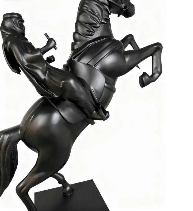 Human and Horse Fiberglass Floor Sculpture-Decorative Statue-OVERSCALE ART