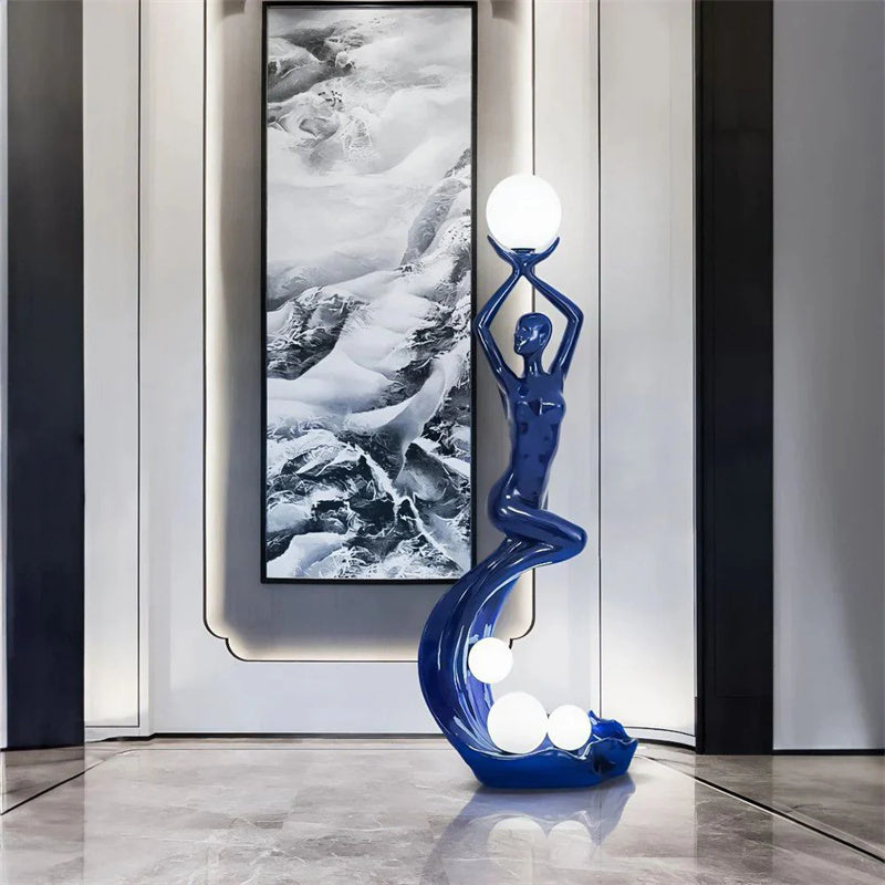 Human Figure Sculptural LED Indoor Floor Lamp