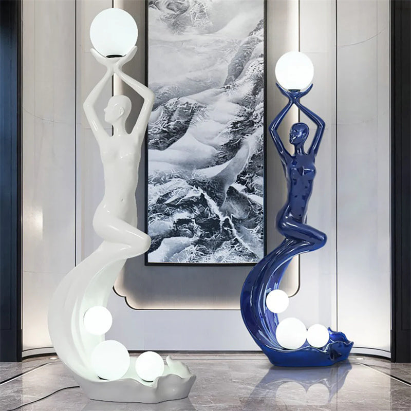 Human Figure Sculptural LED Indoor Floor Lamp