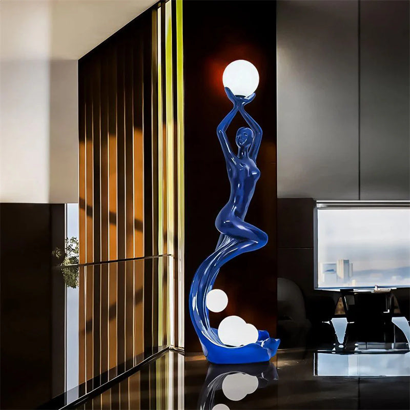Human Figure Sculptural LED Indoor Floor Lamp