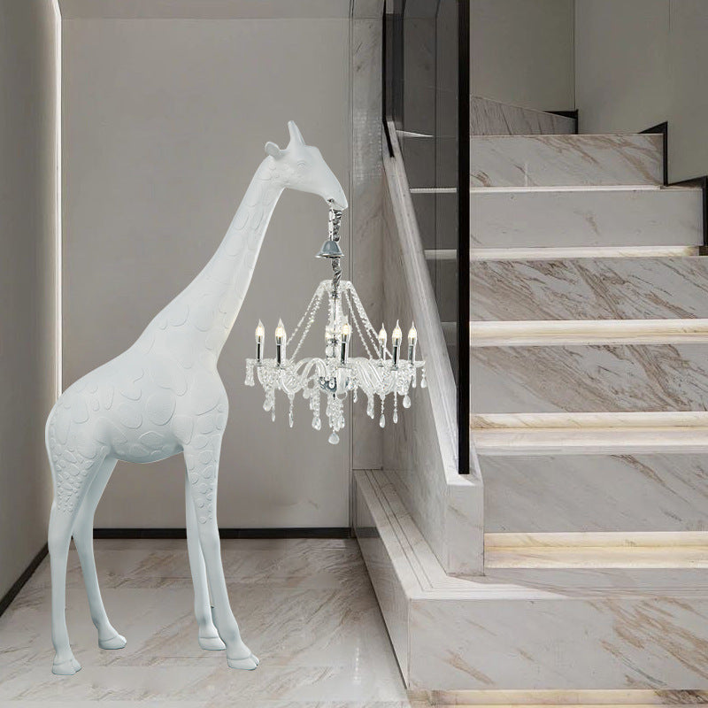 Large artistic Animal Ornament Floor Sculpture in Army Green