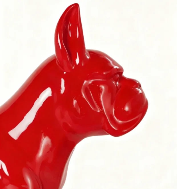 Large Painted Dog Artistic Sculpture Home Decor