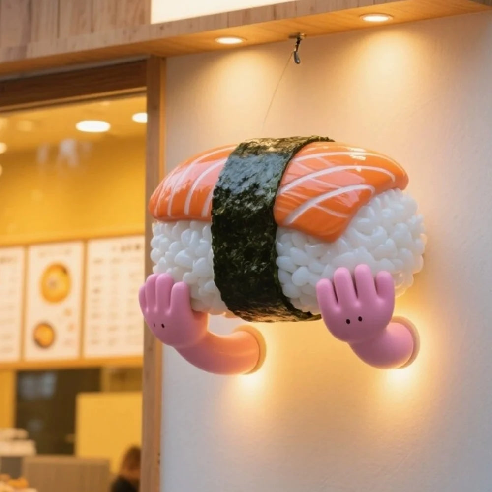 LED Salmon Sushi Fiberglass Wall Sculpture-Wall Sculpture-OVERSCALE ART
