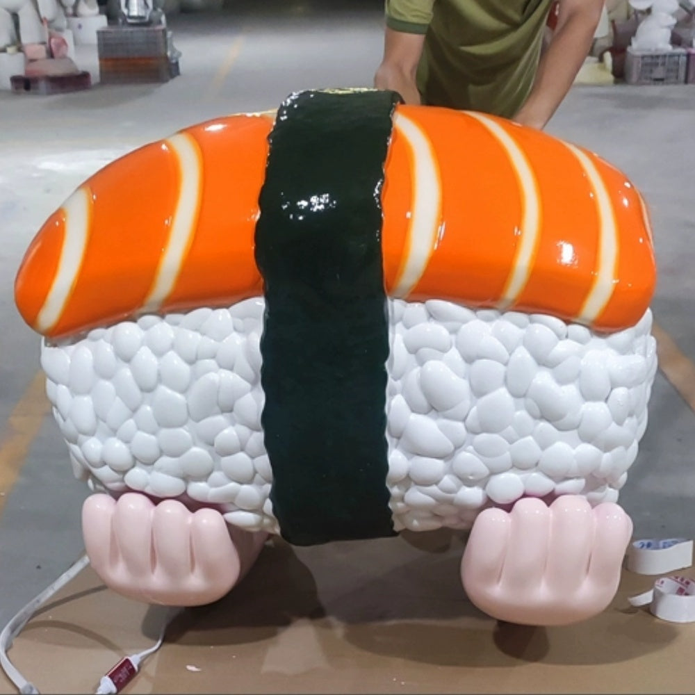 LED Salmon Sushi Fiberglass Wall Sculpture-Wall Sculpture-OVERSCALE ART