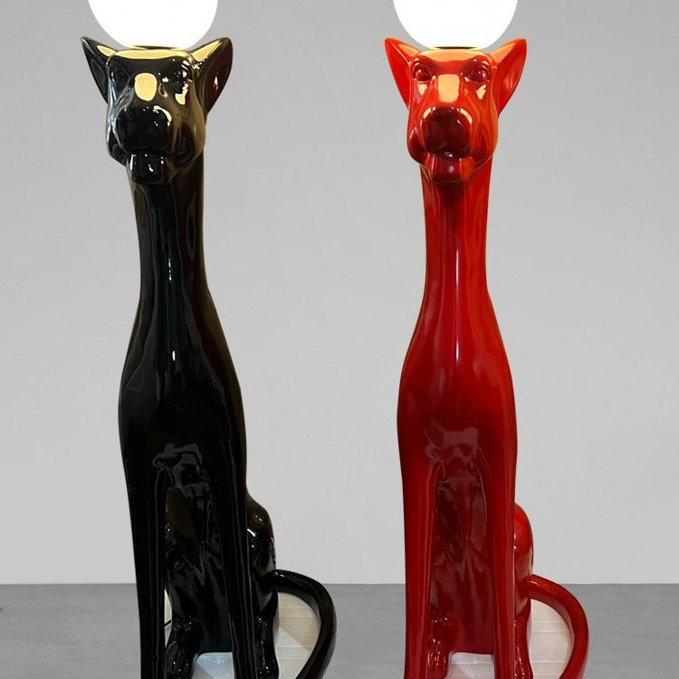 Leopard Resin Sculptural Floor Lamp-Sculptural Floor Lamp-OVERSCALE ART