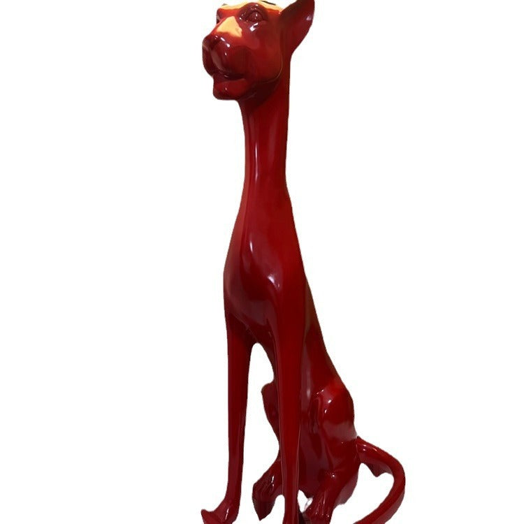 Leopard Resin Sculptural Floor Lamp-Sculptural Floor Lamp-OVERSCALE ART