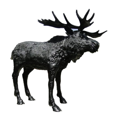 Life Size Moose Sculpture Made Bronze Finish Figure