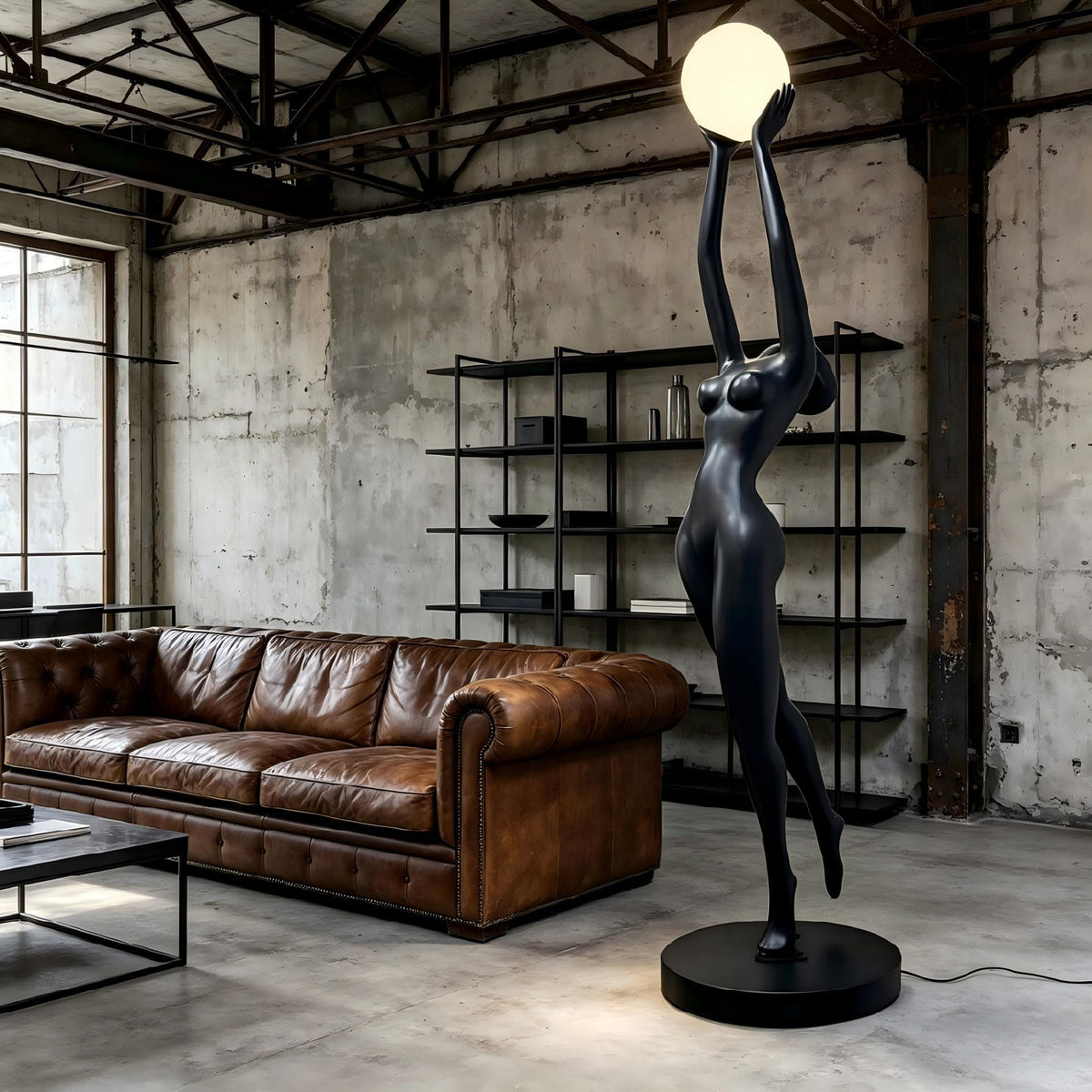 Luxury Ballet Human Sculpture Creative Floor Lamp