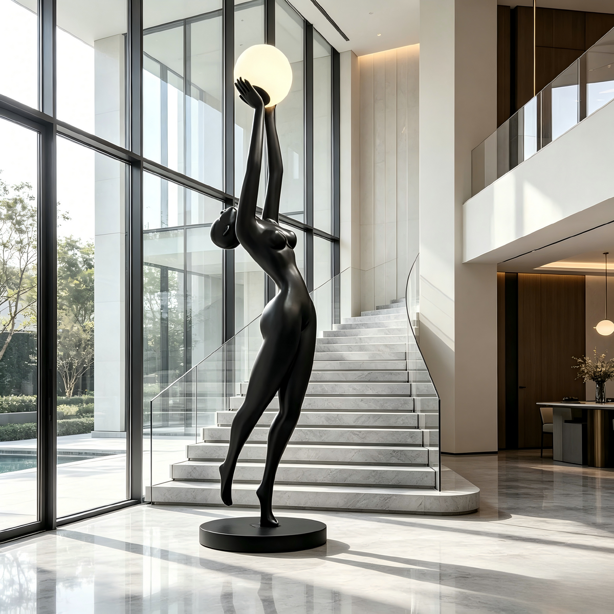 Luxury Ballet Human Sculpture Creative Floor Lamp