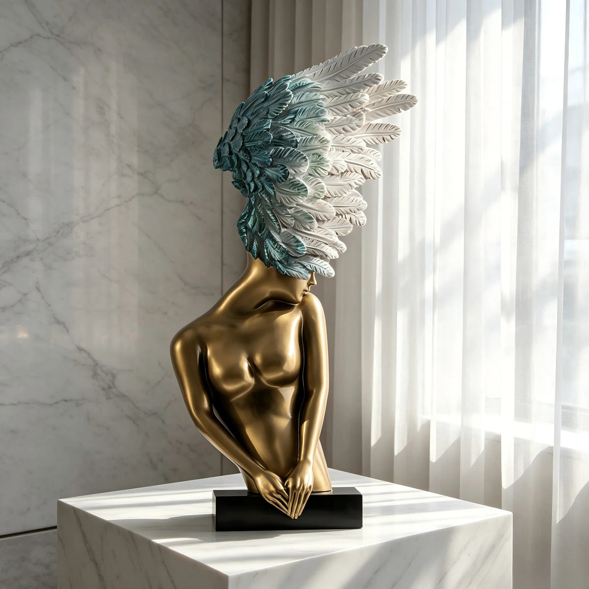 Modern Art Desktop Figurine Creative Lamp Shaped Ornament