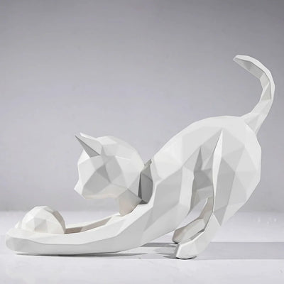 Modern Cat Garden Statue in Fiberglass for Indoor and Outdoor-OVERSCALE ART