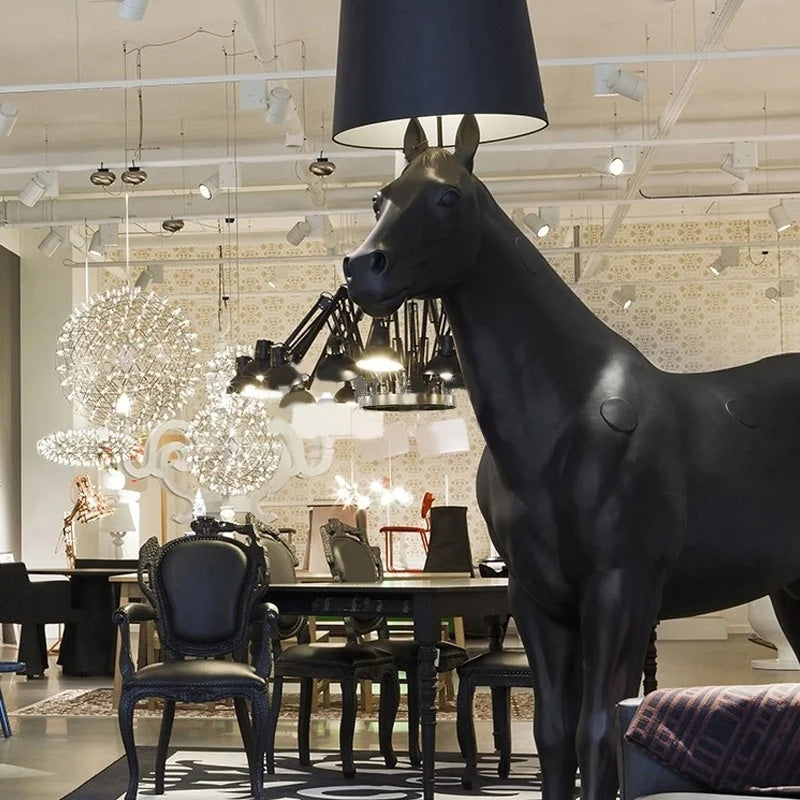 Modern Horse Floor LED Lamp Sculptural Horse Floor Light