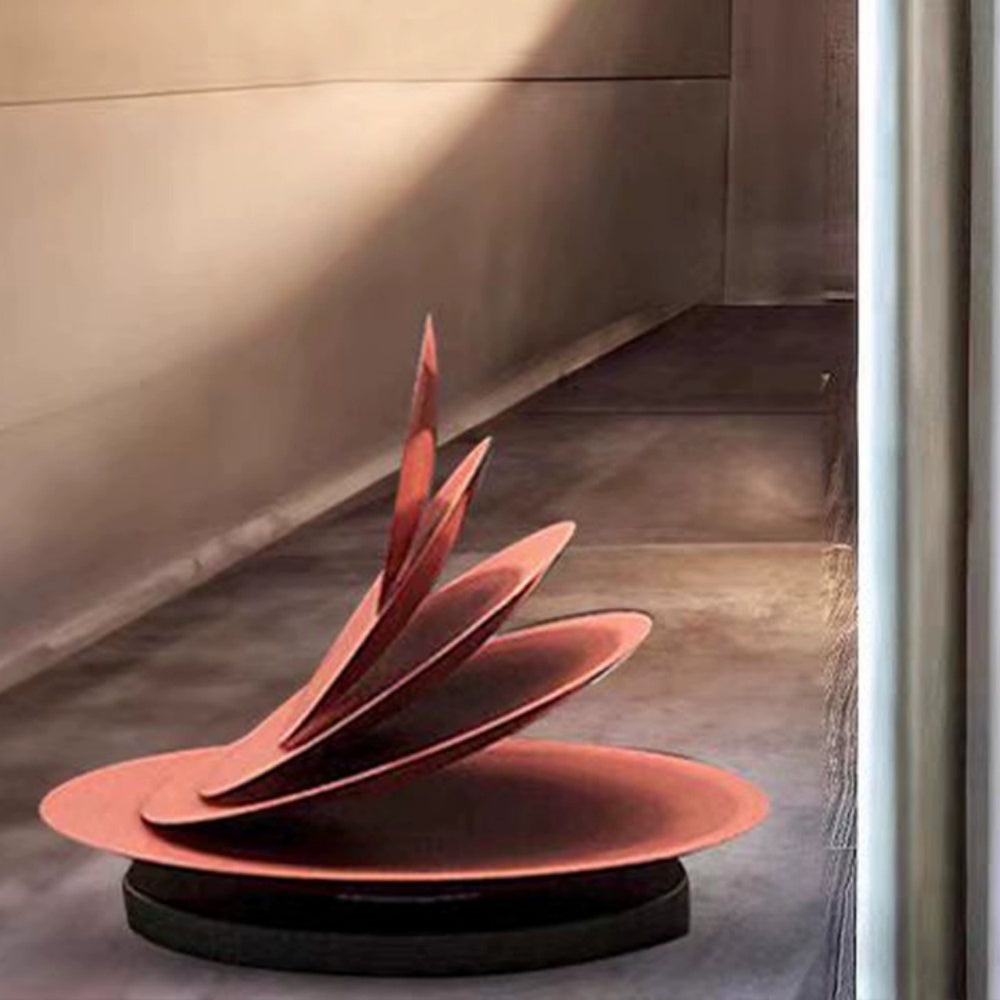Multi Color Modern Waterdrop Fiberglass Floor Art Sculpture