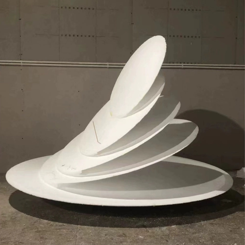 Multi Color Modern Waterdrop Fiberglass Floor Art Sculpture
