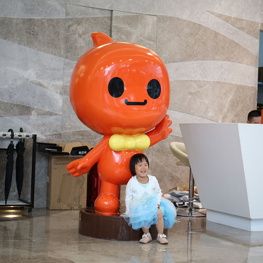 Outdoor Cartoon Mascot Sculpture for Mall Entrances and Commercial Spaces