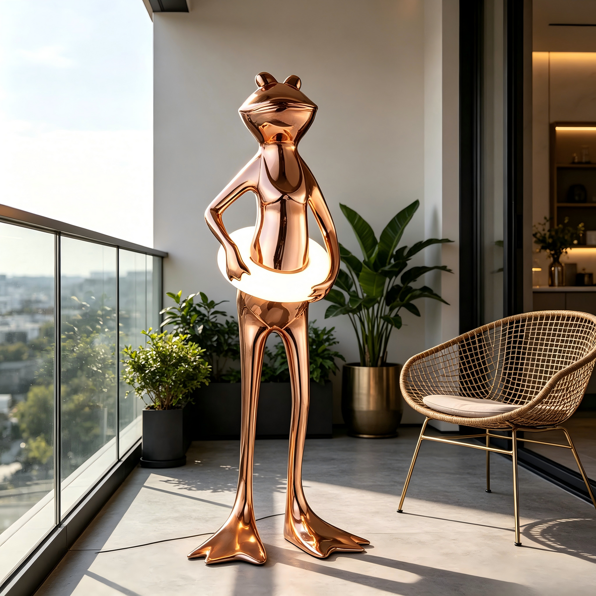 Resin Animal Figurine Desk Lamp with Ambient Glow