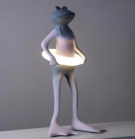 Resin Animal Figurine Desk Lamp with Ambient Glow