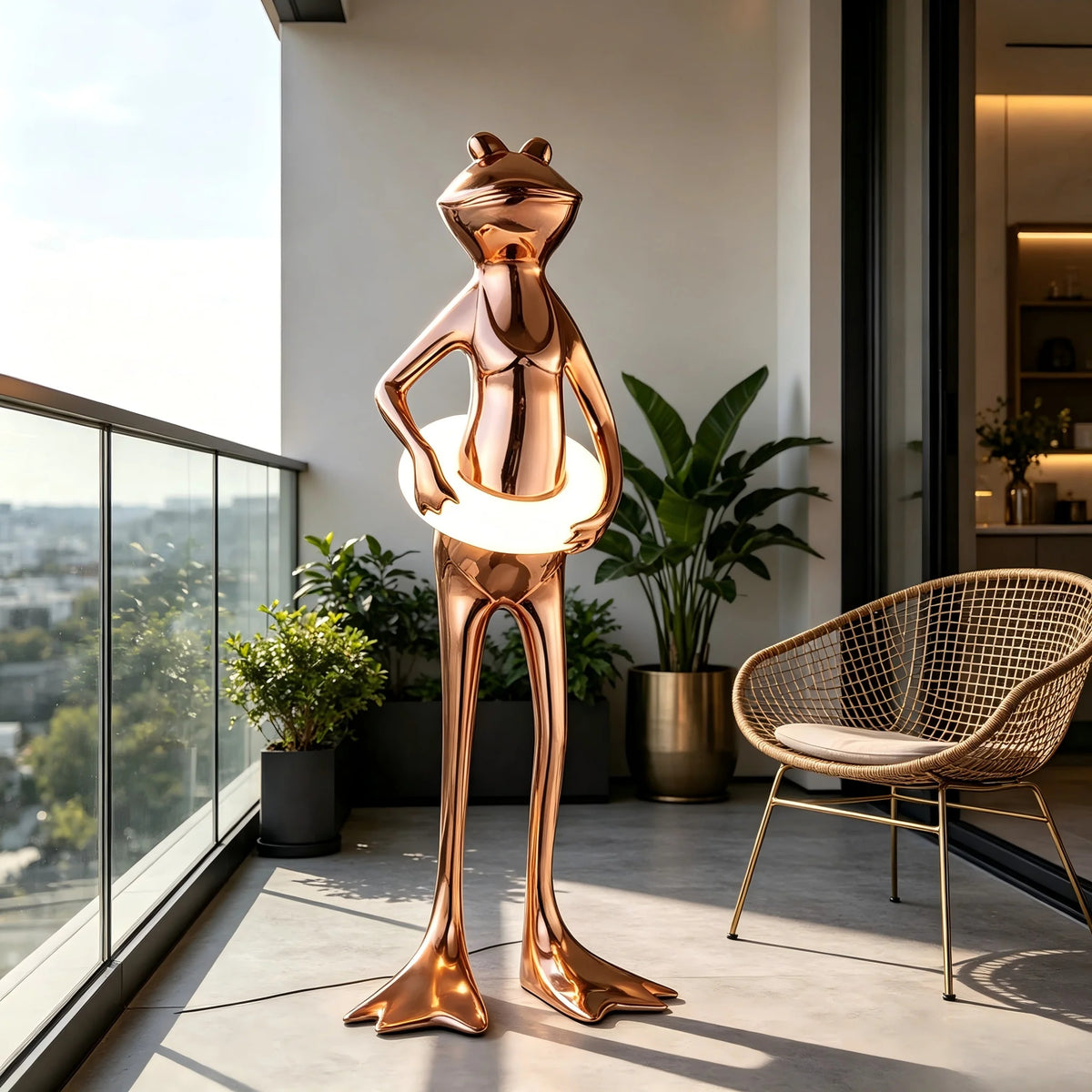 Resin Animal Figurine Desk Lamp with Ambient Glow
