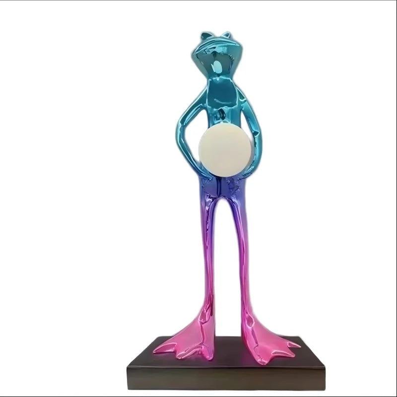 Resin Animal Figurine Desk Lamp with Ambient Glow
