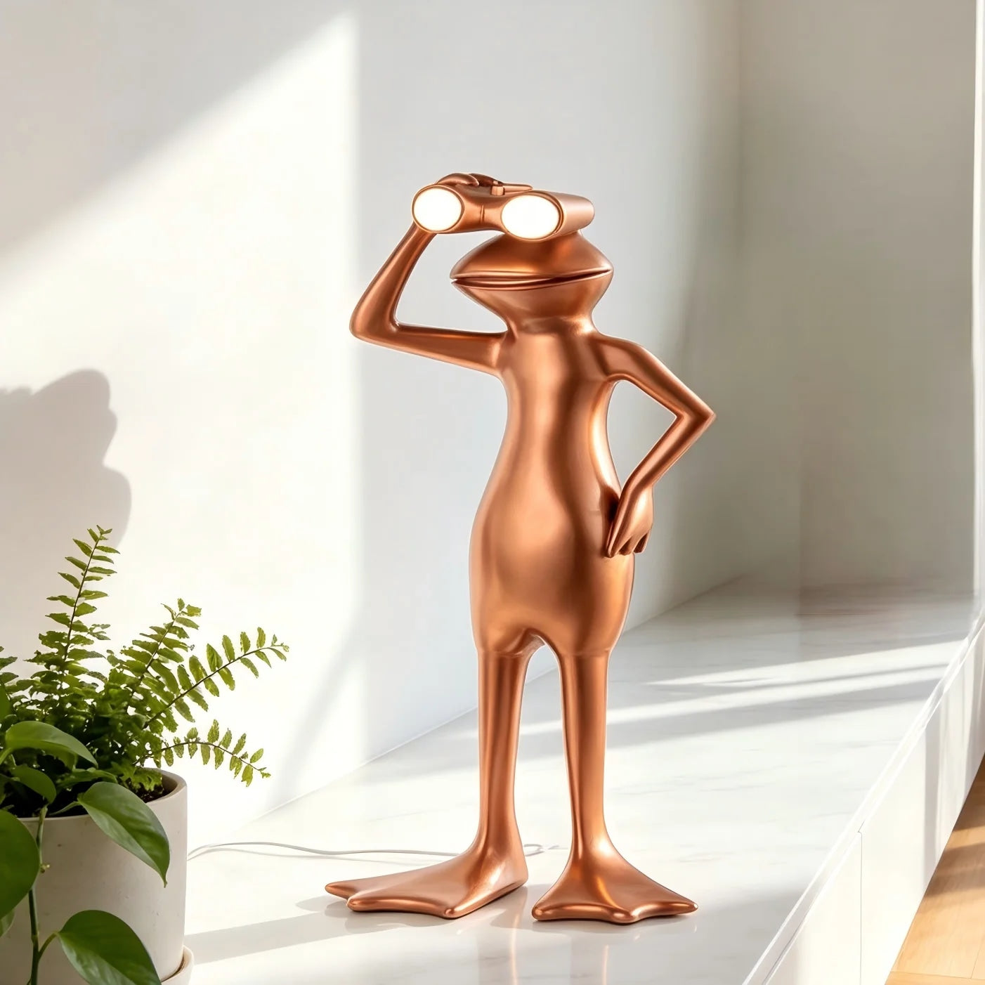 Resin Animal Figurine Desk Lamp with Ambient Glow