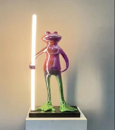 Resin Animal Figurine Desk Lamp with Ambient Glow