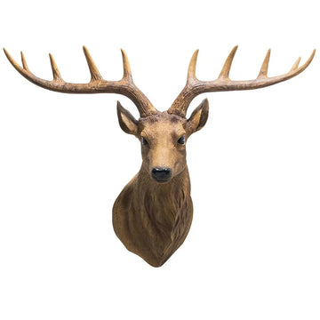 Resin Deer Head Wall Decor Nordic Style Faux Animal Sculpture