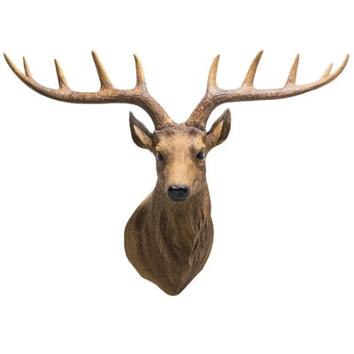Resin Deer Head Wall Decor Nordic Style Faux Animal Sculpture