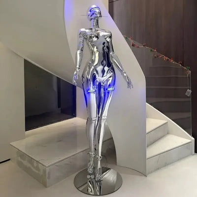 Science Fiction Robot Fiberglass Floor Sculpture for Interiors