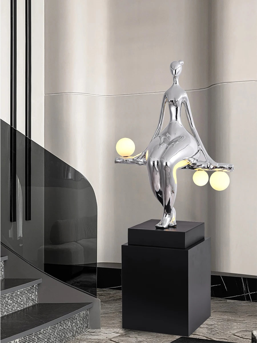 Sculptural Hotel Floor Lamp Corner Standing Light Modern Minimalist