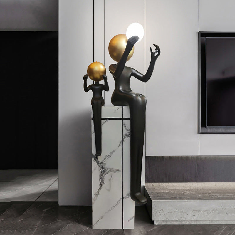 Statue Character Floor Lamp Simple Sculptural LED Figure Light