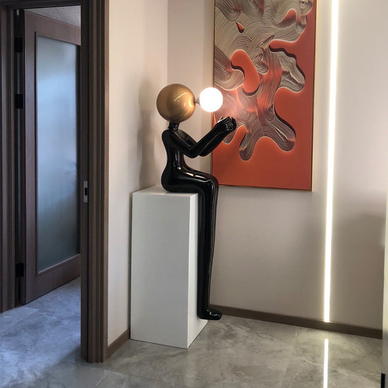 Statue Character Floor Lamp Simple Sculptural LED Figure Light
