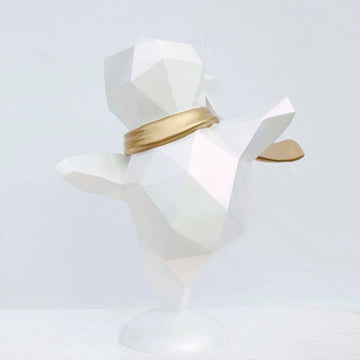Stylish Geometric Style Rabbit Sculpture in Fiberglass-OVERSCALE ART