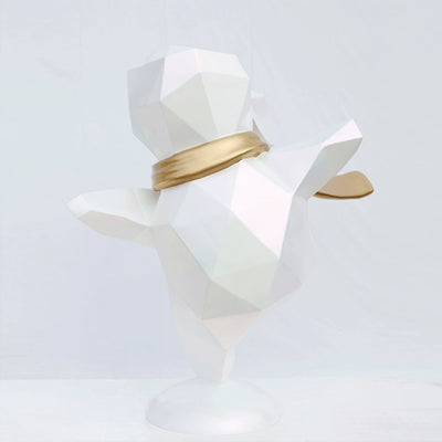 Stylish Geometric Style Rabbit Sculpture in Fiberglass-OVERSCALE ART