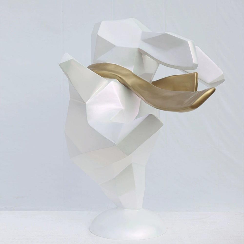 Stylish Geometric Style Rabbit Sculpture in Fiberglass-OVERSCALE ART