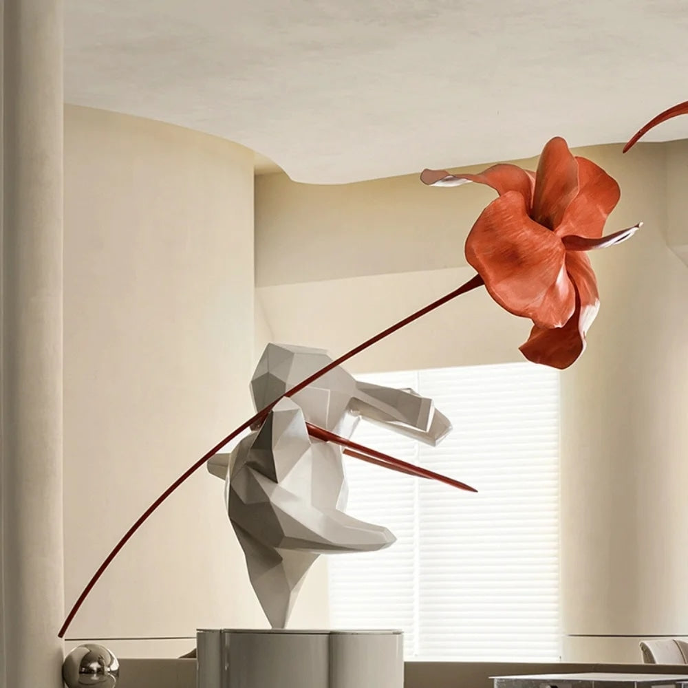 Stylish Geometric Style Rabbit Sculpture in Fiberglass-OVERSCALE ART