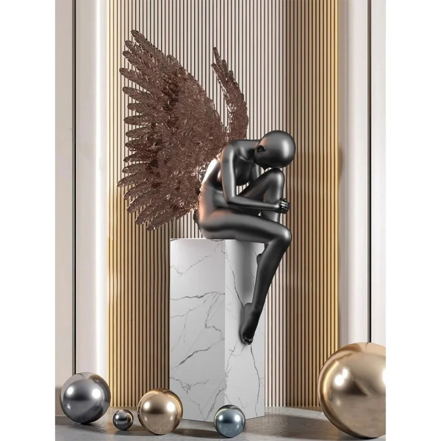 Translucent Wing Angel Decorative Ornament Figure Sculpture-OVERSCALE ART